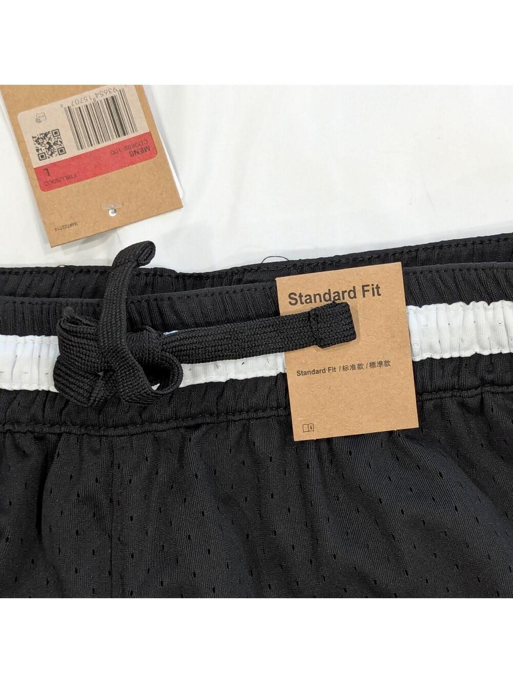 Nike Men's/Women's Jordan Sport Dri-Fit Diamond Shorts Black/White Size M - Picture 5 of 8
